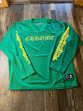 Others Follow Green Long Sleeve Tee with Yellow Sleeve Graphics